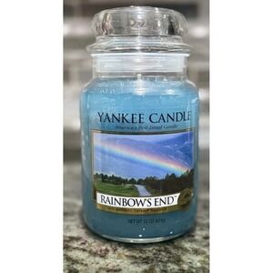 YANKEE CANDLE RAINBOWS END 22 OZ CANDLE NEW RARE RETIRED HTF FAST SHIP